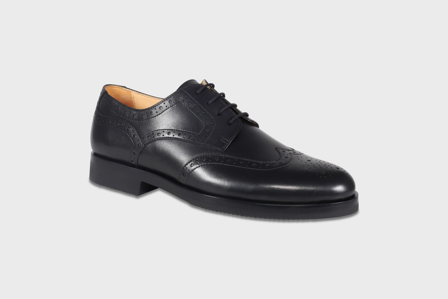 Leather brogue shoes for men