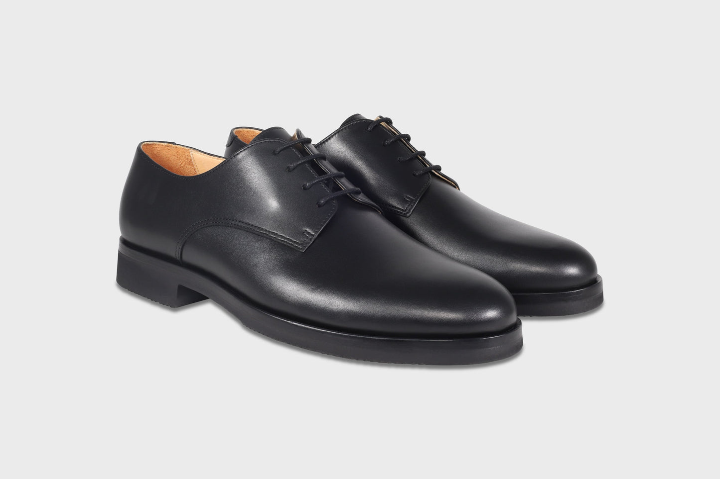 Leather derby shoes for men