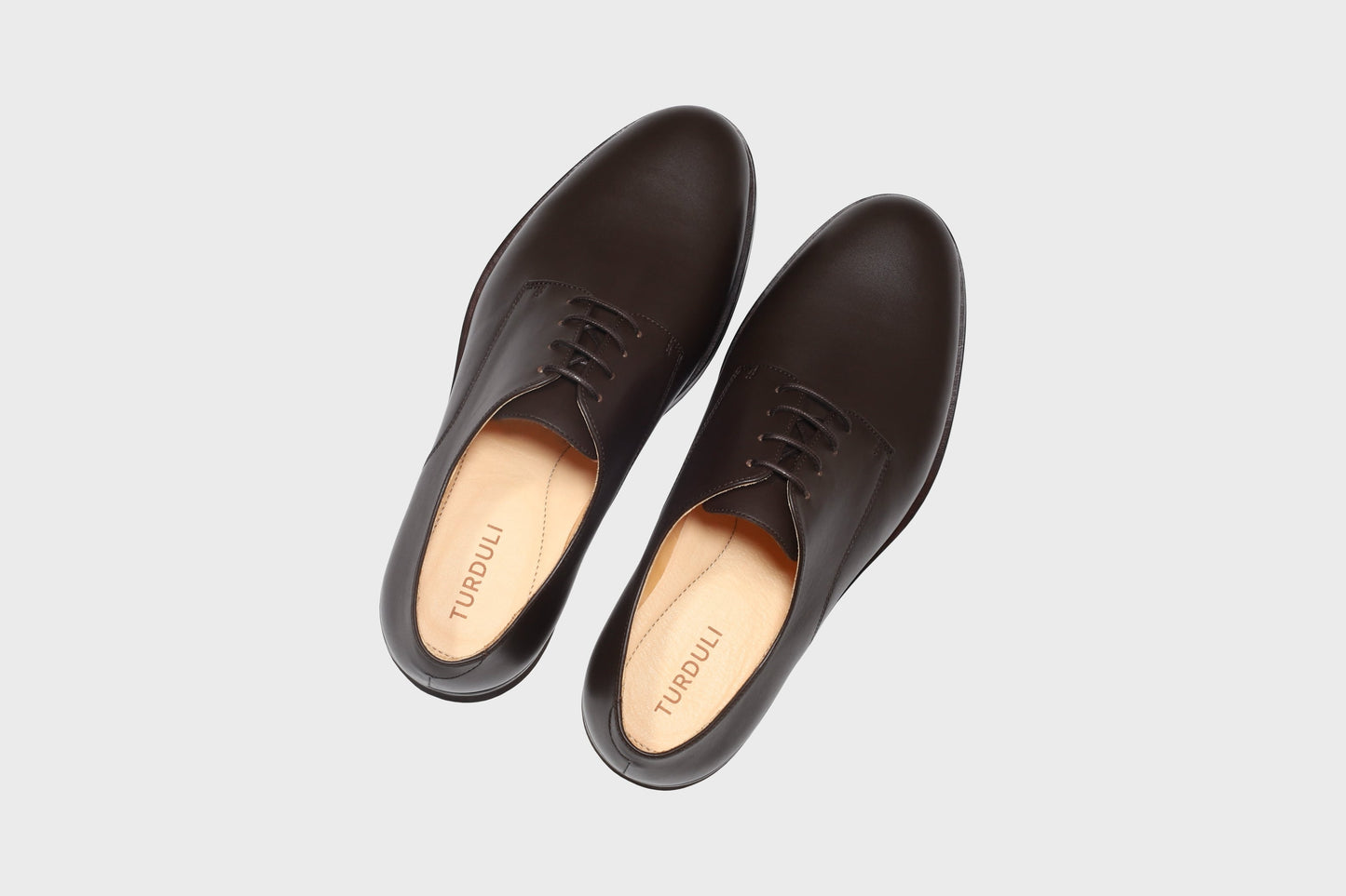 Leather derby shoes for men